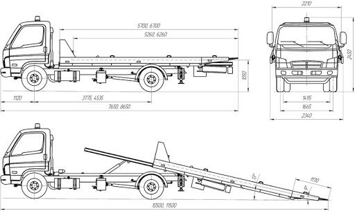 фото габариты эвакуатора ниссан